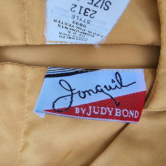 Vintage JONQUIL By Judy Bond Mustard Long Sleeve Blouse ♥️ - Picture 5 of 6